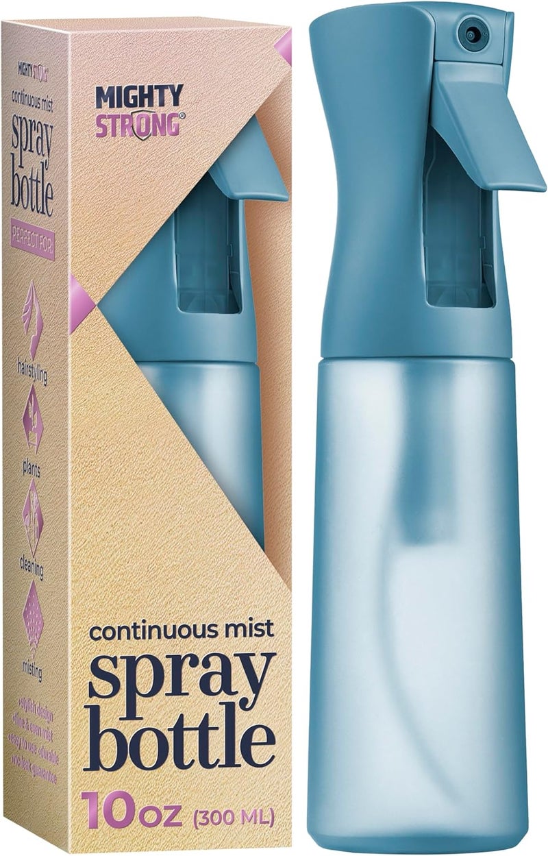 MIGHTY STRONG 10 OZ Continuous Spray Bottles - Ultra Fine Mist Sprayer | Water Spray Bottle For Hair Stuff, Mister Spray Bottle For Plants Mister | Hair Spray Bottles For Hairstyling, Cleaning, Salons - Image 1